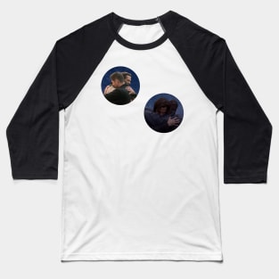 sam and dean hugs with stars supernatural circle design Baseball T-Shirt